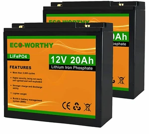 20Ah 12V Lithium Battery LiFePO4 Cell Deep Cycle BMS RV - Picture 1 of 3