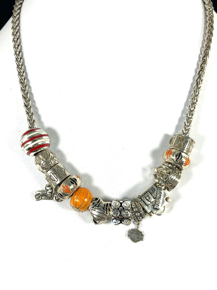 RARO 12 HARLEY DAVIDSON & TRAVEL 925 DIJES ESTERLINA EN COLLAR CADENA BRIGHTON  Foto 1 de 4