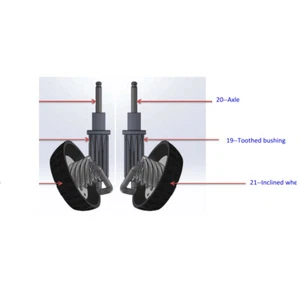 Left and Right Wheel Spindle Part For Walk Behind Manual Floor Sweeper Model 750 - Picture 1 of 1