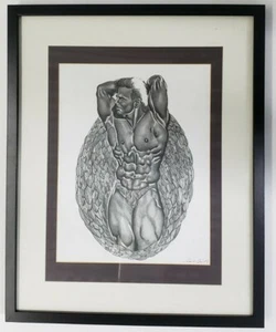 RARE Handsigned IRA C SMITH Contemporary LGBTQ GAY EROTICA MALE PIN UP ART Print - Picture 1 of 5