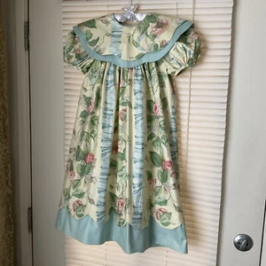 Malley Too Dallas Vintage floral Girl dress. Size 6 Cotton - Picture 1 of 6