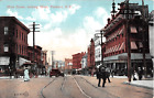 c.1910 Stores Main St. looking West Yonkers NY post card Westchester county