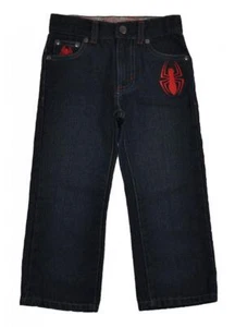 Ultimate Spider-Man Toddler Boys Dark Wash Denim Pant Size 3T 4T - Picture 1 of 2