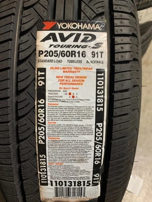 1 New 205 60 16 Yokohama Avid Touring-S All Season (NOS) Tire Foto 1 de 4