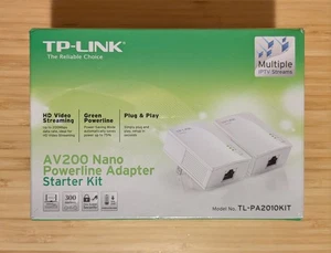 TP-Link AV200 Nano Powerline Adapter Starter Kit, up to 200Mbps TL-PA2010KIT - Picture 1 of 7