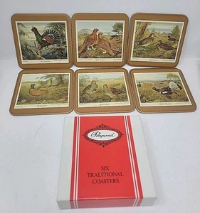 Pimpernel 6er Set Kork Untersetzer Spiel Vögel Made in England - Bild 1 von 11