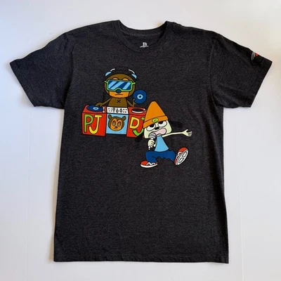 Parappa the Rapper T 恤官方索尼 PlayStation PS1 Lammy PJ Berri 罕见 — 第 1/4 张图片