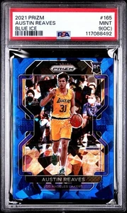 2021 Prizm #165 Austin Reaves Rookie /125 BLUE ICE PSA 9 OC - Picture 1 of 2