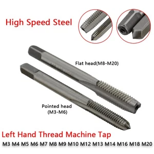 Metric M3-M20 Thread Tap Left Hand Thread Screw Taper High Speed Steel Plug Tap - Picture 1 of 14
