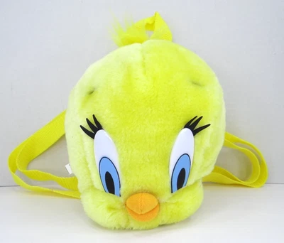 Warner Bros Vintage Tweety Bird Head Small Backpack Plush 1996 NWOT - Image 1 of 4