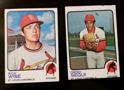 5 Cardinals 1973 Topps Wise #364 Anderson #241 Spinks #417 Seguin #383 Team #219 Foto 1 de 4