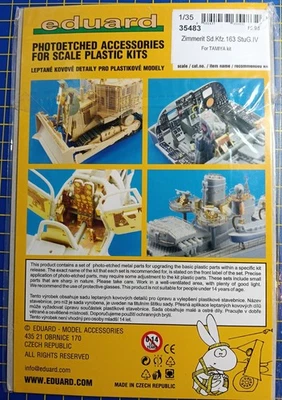 EDUARD 1/35 COPPIA FOTOINCISIONI ZIMMERIT PER STUG IV SDKFZ 163 E PANTHER A - Immagine 1 di 4