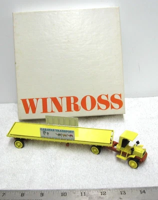 1/64 WINROSS SEMI TRACTOR CAMIÓN Y REMOLQUE DIECAST CARAVANA TRANSPORTE JUGUETE Foto 1 de 2