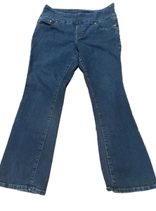 Jag Jeans Women's High Rise Boot Leg Faux Zip Front Pull On Elasticized 14P - Picture 1 of 6