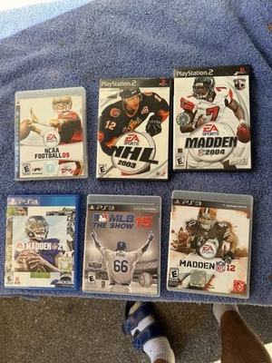 9 of PS2 PS3 PS4 Sports Games PlayStation 2 3 4 Bundle Lot Madden NHL MLB NCAA - Image 1 of 4