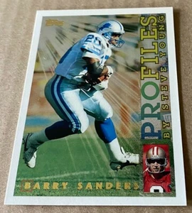 BARRY SANDERS 1995 TOPPS PROFILES  Card #PF-10 NM-MT Condition - Picture 1 of 2