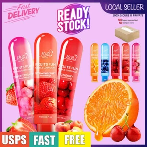 Edible Fruit Flavor Adult Lubricant Gel Lube Edible Oral Sex Sexual Massage Oil - Picture 1 of 16