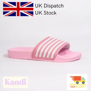 Sliders Jungen Mädchen Jugend Slipper Sommer Strand Pool Pantolette Flip Flops Komfort - Bild 1 von 12