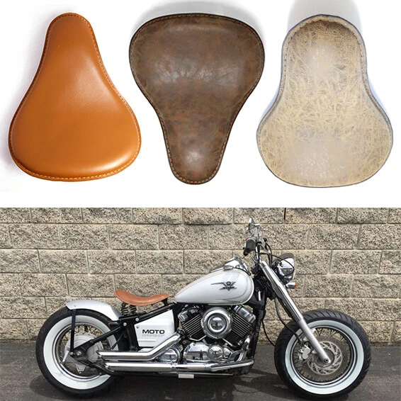Muelle de asiento individual de cuero Bobber para motocicleta Yamaha V Star 650 950 1100 reacondicionamiento Foto 1 de 4