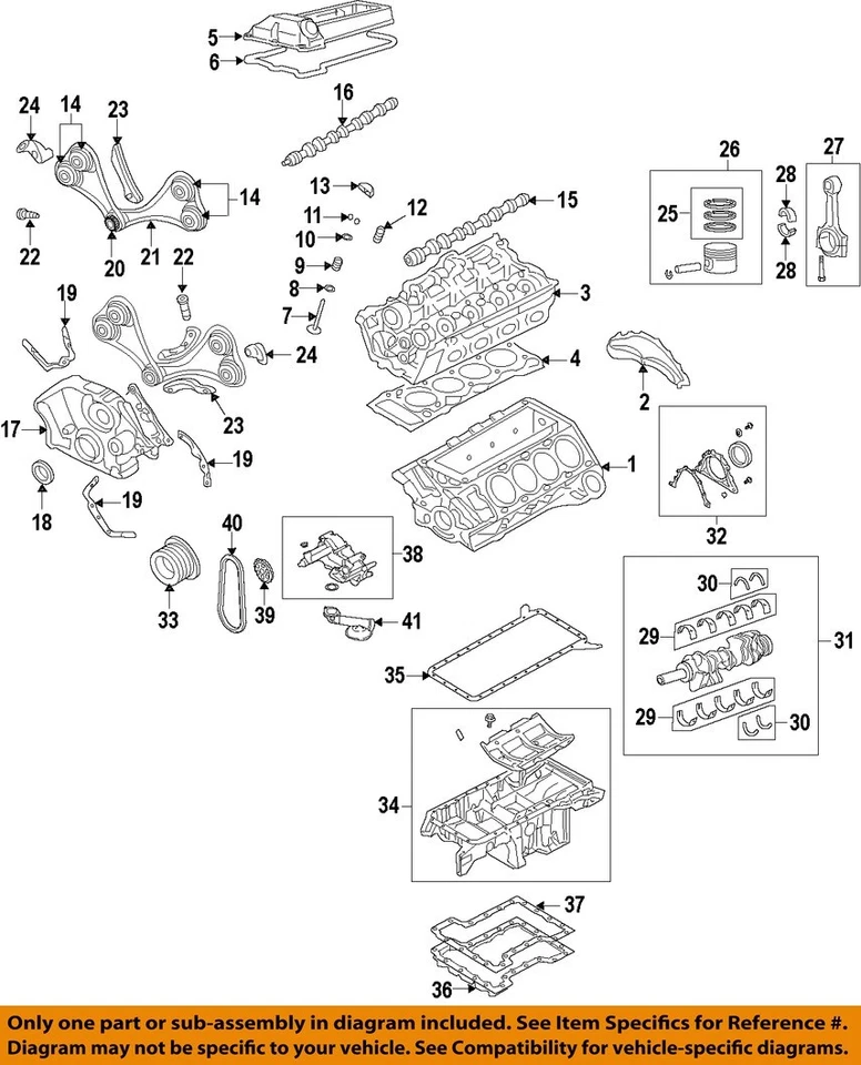 Peças de motor BMW OEM 08-19 X5,X6 - Junta inferior da panela de óleo 11137566808 - Imagem 1 de 1