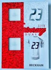 DUAL GAME WORN JERSEY #/25 David Beckham 2023 Leaf Aristocracy Soccer MLS Card