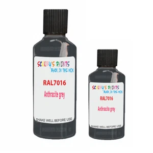 Ral 7016 Anthracite Grey Acrylic Matt Paint Leather,Plastic,Rubber,Metal - Picture 1 of 2