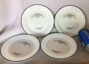 Lote de 4 platos Corning Corelle Callaway verde hiedra remolino postre pan ensalada de 7 - Imagen 1 de 5