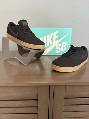 Nike SB Check Canvas Grade School 6Y Black Gum Light Brown Casual Skate Boarding - Image 1 of 4