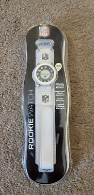 Reloj Game Time Pittsburgh Steelers NFL Fan Blanco Serie Novato Blanco Ajustable Foto 1 de 4