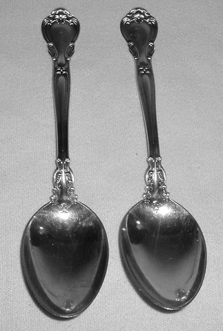 2 GORHAM STERLING *CHANTILLY Table Serving SPOON 8 1/2" NO mono VG-Excl  142.9Gr Cover