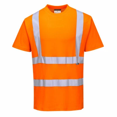 CLASS 2 ORANGE SHORT SLEEVE COTTON COMFORT T-SHIRTS SIZES S-5XL S170 * - Image 1 of 2