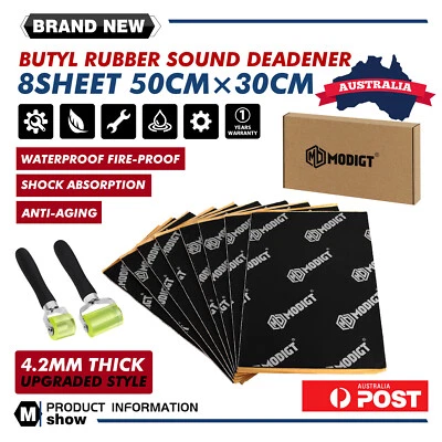 CAR SOUND DEADENER High quality butyl rubber 30% THICKER Proofing dampening - image 1 of 4