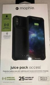 NEW Mophie Juice Pack Access 2000mah Battery Case For Iphone Xs & X -Matte Black