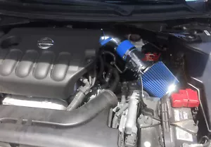 Blue 2PC Air Intake Kit & Filter set For 2007-2012 Nissan Altima 2.5L L4 - Foto 1 di 1