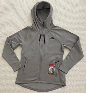 North Face $129 Women Momentum Hoodie Full Zip Jacket Warm- Silver/Grey - L - Picture 1 of 11