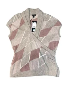 Authentic ESCADA Asymmetrical Wrap Sweater Vest Top - NWT- Size: L - Picture 1 of 6