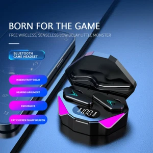 Wireless Earphone Wireless Headphones With Mic Sports Headsets Earbuds - Picture 1 of 17