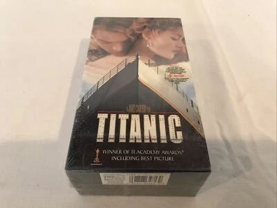 New Titanic VHS 2 Tape Box Set SEALED Sprint Rebate Promo Sticker 1997 Paramount - Image 1 of 4