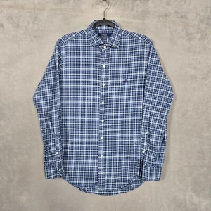 Camisa Polo Ralph Lauren Para Hombre Mediana Púrpura Verde Micro Cuadros L/S Ajuste Clásico - Imagen 1 de 12