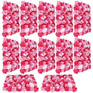 12Pcs Artificial Silk Flower Hydrangea Wall Panel Banquet Wedding Party Decor US - Picture 1 of 10