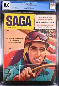 Alfonso De Portago Mille Miglia Ferrari SAGA Magazine December 1957 CGC 8.0 - Imagen 1 de 2