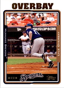 2005 Topps Milwaukee Brewers Baseball Card #4 Lyle Overbay