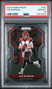 2020 Panini Prizm - Joe Burrow 307 Rookie RC - PSA Gem Mint 10 - Picture 1 of 2