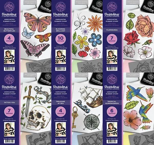 Crafter's Companion - THREADERS A5 RUBBER STAMPS - Choice of 6 Stamps - Picture 1 of 7