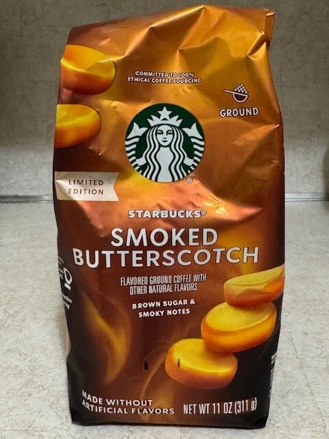 Starbucks Caramelo Ahumado Edición Limitada Café Molido 11 OZ Bolsa Nueva LEER Foto 1 de 1