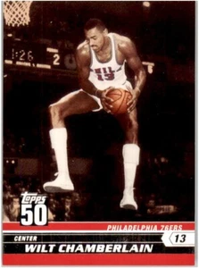 2007-08 Topps 50th ANNIVERSARY #45 WILT CHAMBERLAIN 76ers MINT - Picture 1 of 2