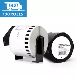 Compatible Continuous Label Replacement DK-2205 w/Frame for Brother QL 100 Rolls - Picture 1 of 24