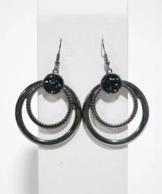 Vintage Pre-Owned Paparazzi Spun Out Opulence Blue Earrings - Image 1 of 4