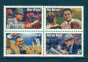 US #3143-3146 Football Coaches, Block/4, Mint OG NH - Picture 1 of 1