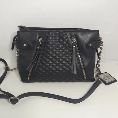 Bolso de mano grande de cuero sintético vintage años 90 Y2K Nicole Miller *LEER* Foto 1 de 4